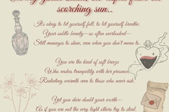 custom affirmations and emotional writing as you require