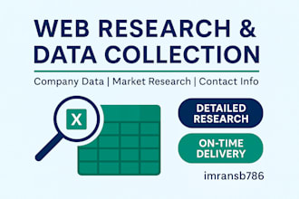 do internet research and collect data