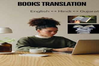 translate PDF, book, or manual english to hindi to gujarati
