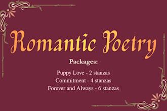 write a short piece of romantic poetry