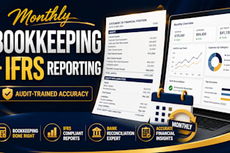 do monthly bookkeeping and ifrs financial statements