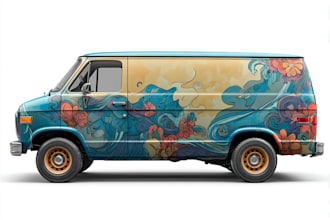 draw car wrap design, vehicle wrap design, van wrap design
