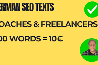 write SEO blog posts in native german for freelancers bringing traffic