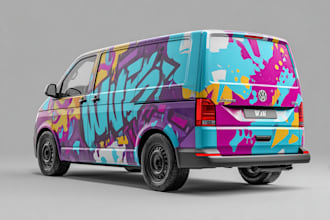 attractive car wrap design and vehicle wrap design