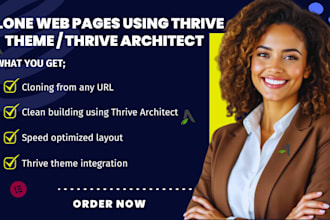 clone any web page using thrive architect and thrive theme