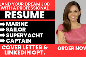 do ats marine, sailor, superyacht, captain, first officer, chief engineer resume