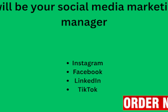 be your social media marketing manager