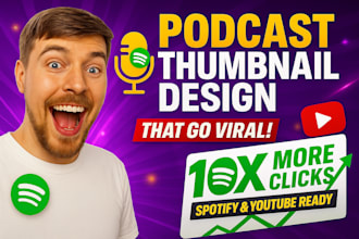 design podcast thumbnails for youtube and spotify