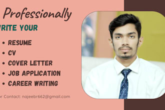 professional write your resume, CV, cover letter