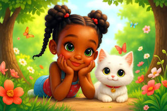 draw amazing 3d children book illustration and children story book for kids