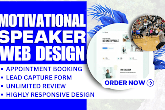 design motivational speaker website