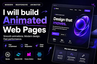 animated web pages with framer