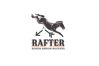 design unique bucking horse logo