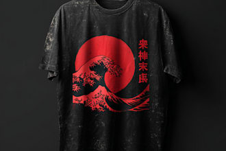 make unique tshirt design dark art japanese illustration
