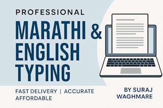 fast marathi and english typing, PDF to word and document formatting