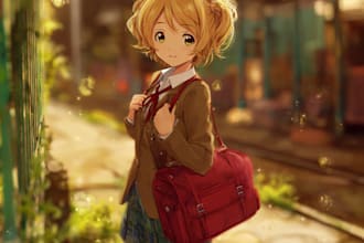 draw an anime character illustration for commercial use