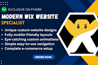build wix portfolio, booking, dropshipping store and modern business website