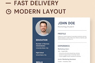 create a professional resume or CV for students and fresher