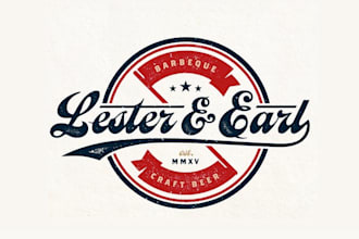 design modern BBQ craft beer bar logo