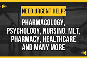 pharmacology, pharmacy, psychology, nursing, healthcare