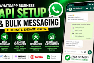 set up whatsapp business API for bulk messaging and automation