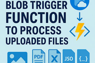 setup azure blob trigger function to process uploaded files