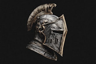 draw a medieval fantasy game, rpg, mmo game logo