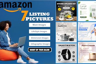 design an amazon product listing image, amazon photo editing