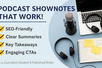 craft professional podcast show notes for your episodes