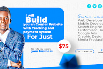 build you a courier website with tracking
