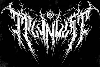design death metal logo, slamming,gore grind,black metal