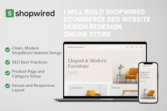 build shopwired ecommerce SEO website design redesign online store