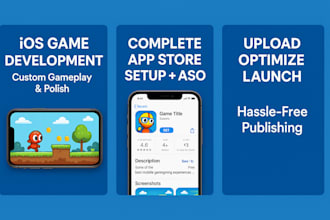 develop and publish ios games with aso and app store upload