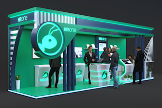 design quality 3d exhibition booth or trade show stall