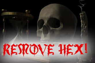 cast a subliminal spell to remove curses, hexes, evil spirits, jinns, and demon