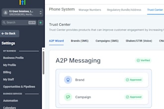 setup a2p 10dlc registration for businesses campaign on gohighlevel and twilio