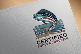 create a bold, construction, pool, concrete logo design