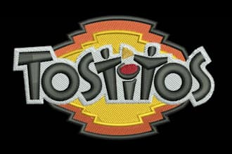 do custom embroidery digitizing in 3d puff logo into dst pes