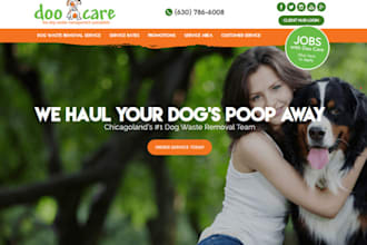 design wix wordpress scooper website dog waste removal dog waste pickup website