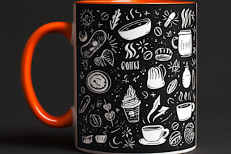 do a unique design for a coffee mug
