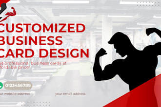 design professional gym trainer business cards