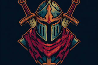 create unique fantasy cyberpunk horror logo