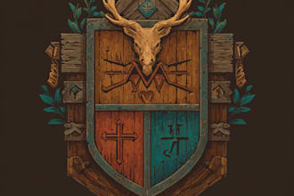 draw a fantasy story book logo