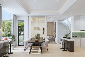be interior designer for house rendering, loft apartment design, sketchup model