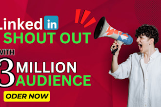 shoutout and promote your content with 3 million linkedin audience, marketing