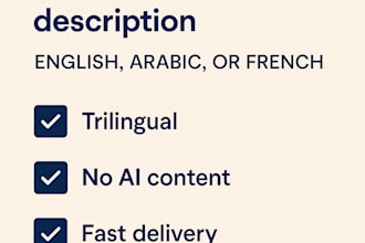 write or translate product descriptions in 3 languages