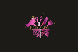 create a professional logo for hair or beauty salon