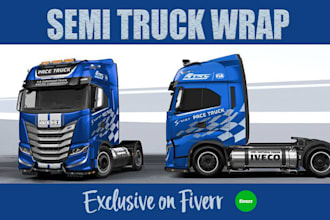 design a semi trucking, dump trucking and box trucking logo