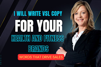 write vsl copy and video sales letter for your brands