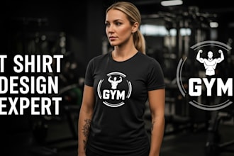 design a custom gym fitness workout t shirt for you
